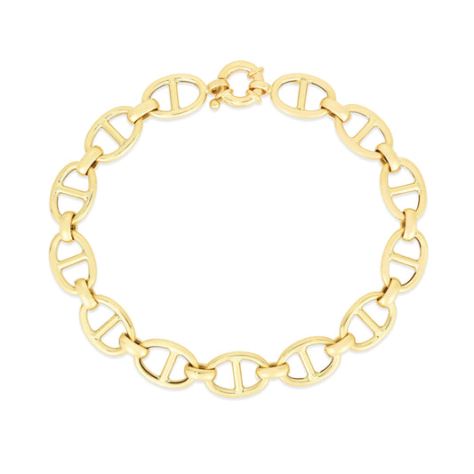 Statement Chunky Gold Mariner Bracelet - 14 Karat Gold