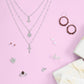Graduated Garnet Open Circle Earrings