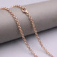 Pink Gold Filled Rolo Chain Necklace