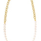 Half Chain Pearl 14K Gold Necklace