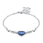 Bermuda Blue Swarovski Crystals Sterling Silver Heart Bracelet, Bracelet, Golden NYC Jewelry, Golden NYC Jewelry  jewelryjewelry deals, swarovski crystal jewelry, groupon jewelry,, jewelry for mom, 