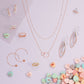 Pink Gold Filled Beaded Chain Necklace