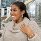 Green Chalcedony and Moonstone Cuff Bracelet