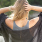 Circle and Triangle Lariat Vermeil Gold Necklace