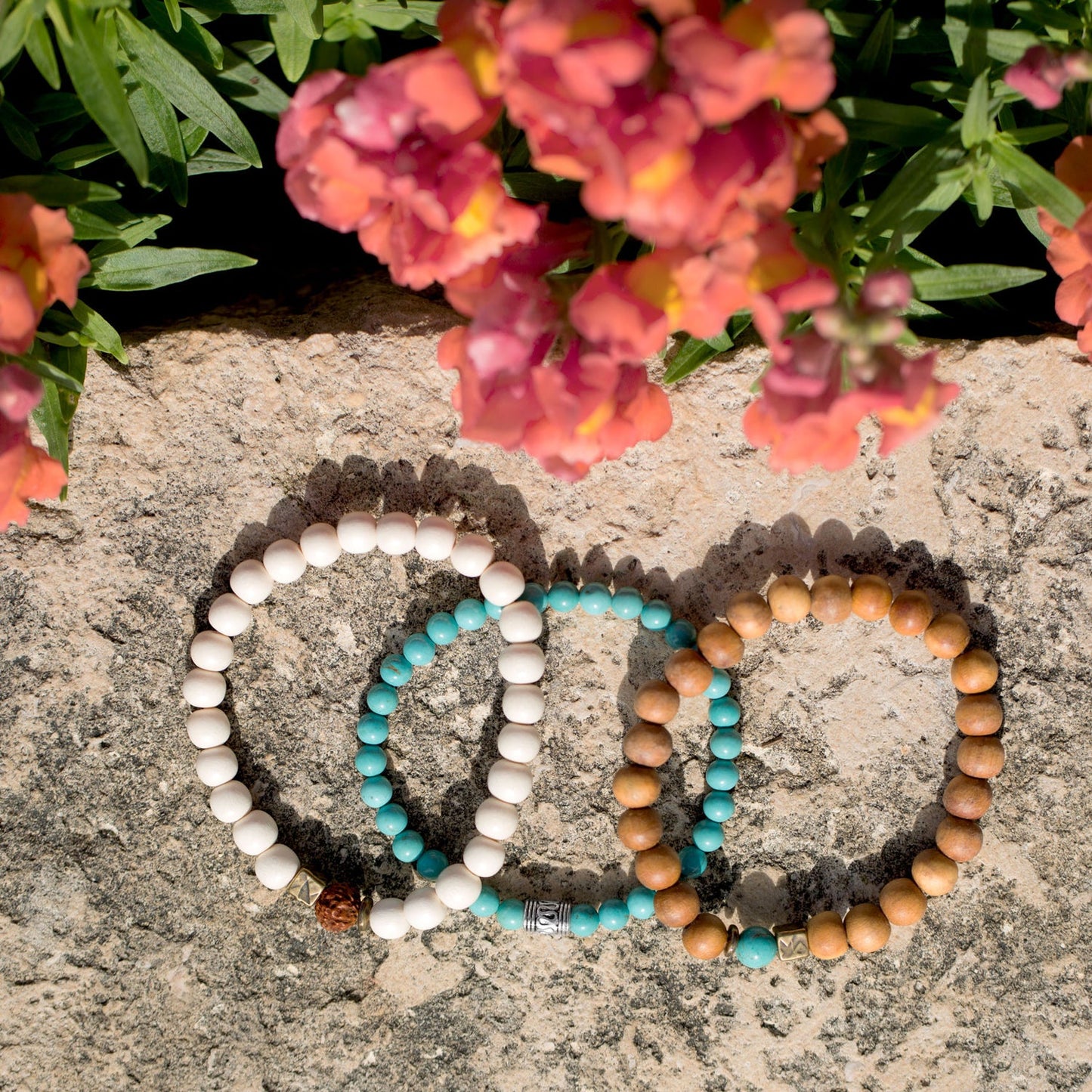 Blue Magnesite Crystal Charm Stretch Bracelet