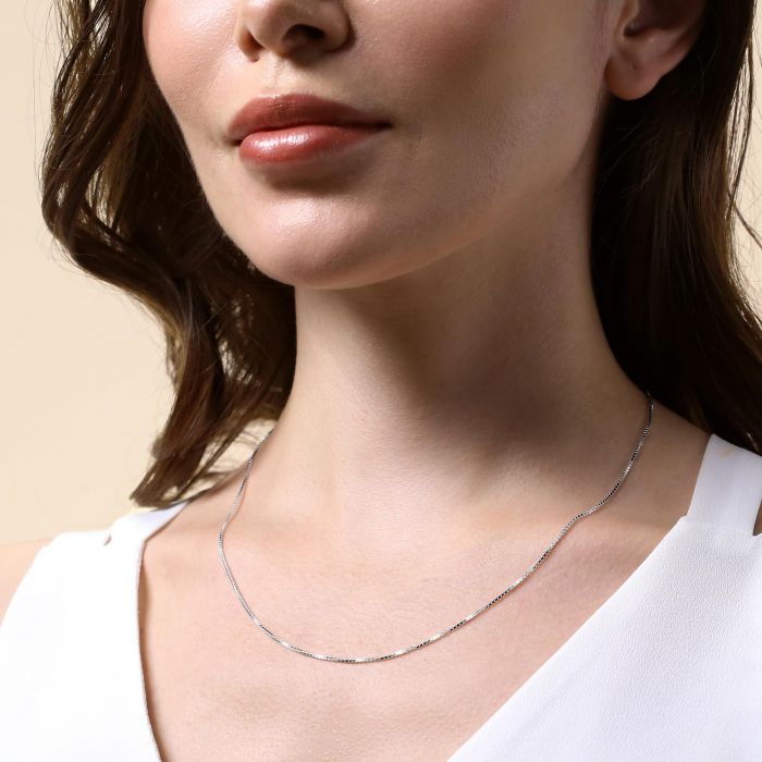 Classic Silver Box Chain Necklace