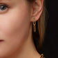 Double Paperclip Drop 14K Gold  Earrings