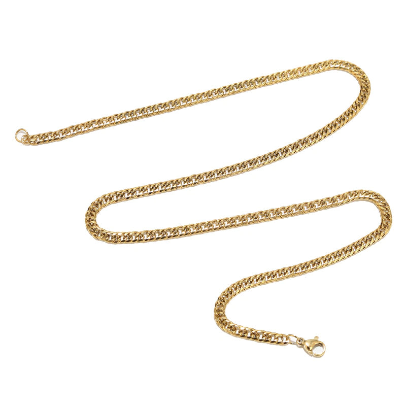 Gold Filled Curb Chain Necklace