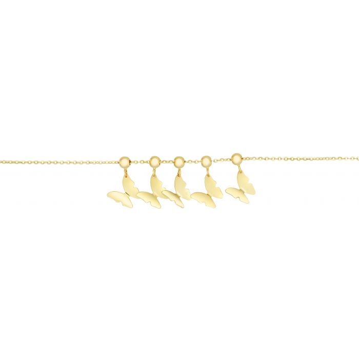 Butterfly Slide Necklace - 14K Gold