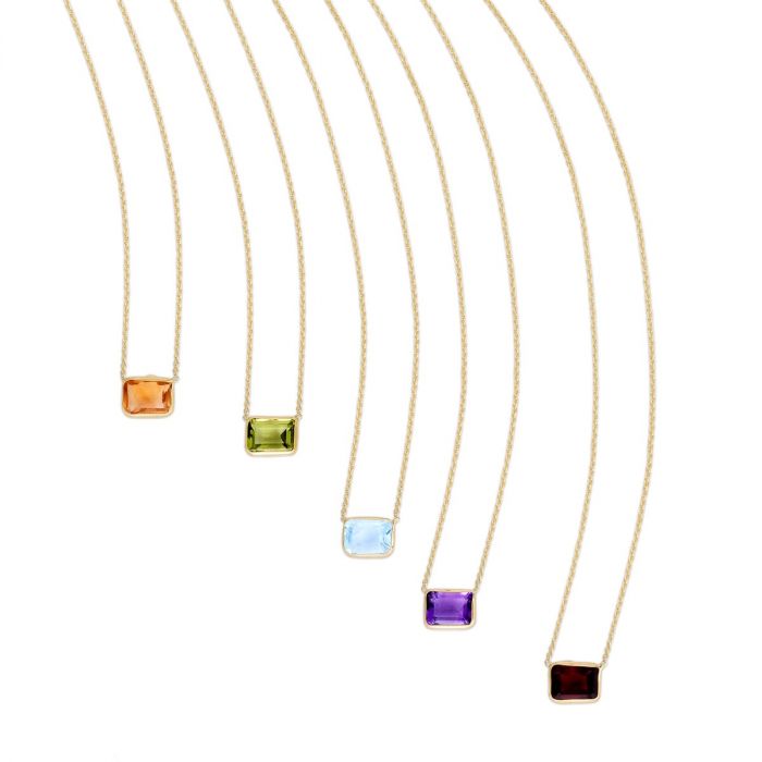 Amethyst Birthstone 14K Gold Necklace