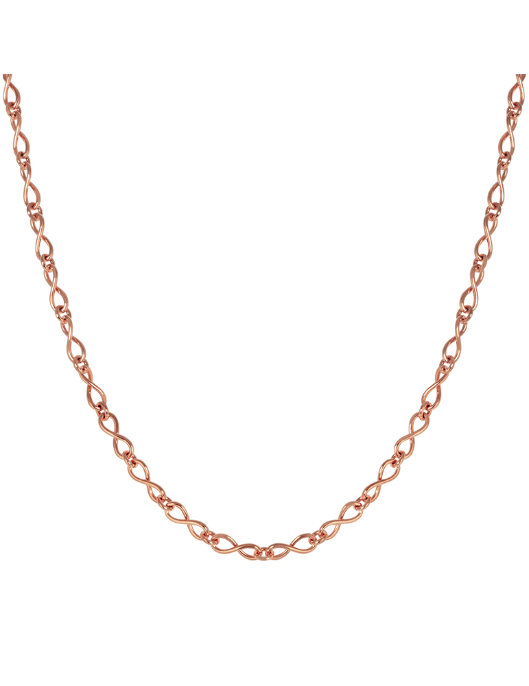 Pink Gold Filled Rolo Chain Necklace