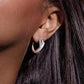 Diamond  Hoops Crossover Earring