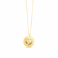 Gemstone Heart Medallion 14K Gold Necklace