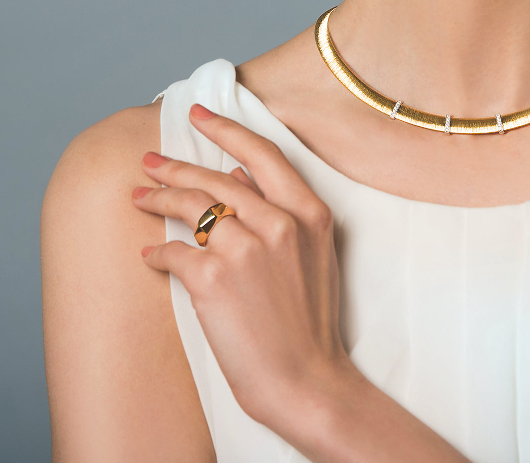 Sculptural Statement Ring 14K Gold